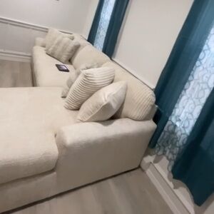 Cream Accent Pillows Plush Texture